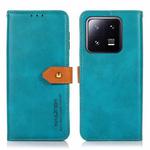 For Xiaomi 13 Pro KHAZNEH Dual-color Cowhide Texture Flip Leather Phone Case(Blue)