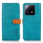 For Xiaomi 13 KHAZNEH Dual-color Cowhide Texture Flip Leather Phone Case(Blue)
