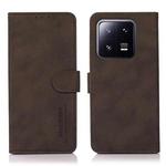 For Xiaomi 13 KHAZNEH Matte Texture Leather Phone Case(Brown)