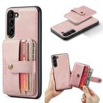 For Samsung Galaxy S23 5G JEEHOOD RFID Anti-Theft Wallet Magnetic Leather Phone Case(Pink)