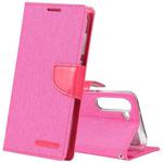 For Samsung Galaxy S23+ 5G GOOSPERY CANVAS DIARY Fabric Texture Flip Leather Phone Case(Rose Red)