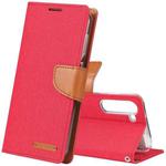 For Samsung Galaxy S23+ 5G GOOSPERY CANVAS DIARY Fabric Texture Flip Leather Phone Case(Red)