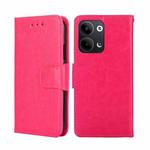 For OPPO Reno9 5G / Reno9 Pro 5G Crystal Texture Leather Phone Case(Rose Red)