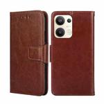 For OPPO Reno9 Pro+ 5G Crystal Texture Leather Phone Case(Brown)