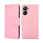 For Realme 10 Pro 5G Crystal Texture Leather Phone Case(Pink)