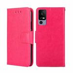 For TCL 40R 5G Crystal Texture Leather Phone Case(Rose Red)