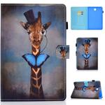 For Galaxy Tab A8.0 T350 Horizontal TPU Painted Flat Feather Case Anti-skid strip with Sleep Function & Pen Cover & Card Slot & Holder(Deer)