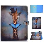 For iPad 2 / 3 / 4 Horizontal TPU Painted Flat Feather Case Anti-skid strip with Sleep Function & Pen Cover & Card Slot & Holder(Deer)