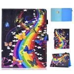For iPad 2 / 3 / 4 Horizontal TPU Painted Flat Feather Case Anti-skid strip with Sleep Function & Pen Cover & Card Slot & Holder(Music Butterfly)