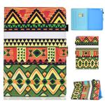 For iPad Air Horizontal TPU Painted Flat Feather Case Anti-skid strip with Sleep Function & Pen Cover & Card Slot & Holder(Folk-custom)