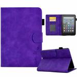 For Amazon Kindle Youth Version 2022 Embossed Smile Flip Tablet Leather Smart Case(Purple)