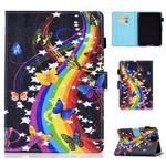 For Kindle Youth Edition 2019 Horizontal TPU Painted Flat Feather Case Anti-skid strip with Sleep Function & Pen Cover & Card Slot & Holder(Music Butterfly)