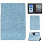 For Amazon Kindle Youth Version 2022 Varnish Glitter Powder Smart Leather Tablet Case(Blue)