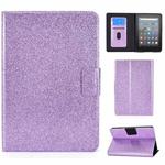 For Amazon Kindle Youth Version 2022 Varnish Glitter Powder Smart Leather Tablet Case(Purple)