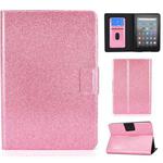 For Amazon Kindle Youth Version 2022 Varnish Glitter Powder Smart Leather Tablet Case(Pink)