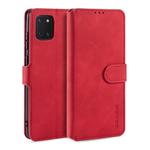 For Galaxy A81 / Note 10 Lite DG.MING Retro Oil Side Horizontal Flip Case with Holder & Card Slots & Wallet(Red)