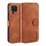 For Huawei P40 Lite / Nova 6 SE DG.MING Retro Oil Side Horizontal Flip Case with Holder & Card Slots & Wallet(Brown)