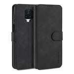 For Xiaomi Redmi Note 9S DG.MING Retro Oil Side Horizontal Flip Case with Holder & Card Slots & Wallet(Black)