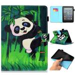 For Amazon Kindle Youth Version 2022 Colored Drawing Stitching Smart Leather Tablet Case(Panda)