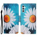 For Samsung Galaxy A34 Colored Drawing Pattern Leather Phone Case(Chrysanthemum)