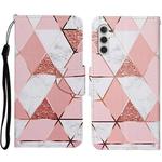 For Samsung Galaxy A34 Colored Drawing Pattern Leather Phone Case(Marble)