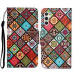 For Samsung Galaxy A34 Colored Drawing Pattern Leather Phone Case(Ethnic Style)