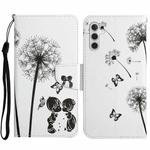 For Samsung Galaxy A34 Colored Drawing Pattern Leather Phone Case(Dandelion)