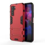 For Huawei nova 7 SE Shockproof PC + TPU Protective Case with Invisible Holder(Red)