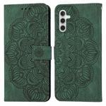 For Samsung Galaxy A34 Mandala Embossed Flip Leather Phone Case(Green)