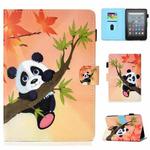 For Amazon Kindle Youth Version 2022 Colored Drawing Stitching Smart Leather Tablet Case(Panda)