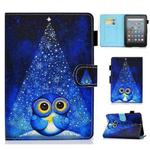 For Amazon Kindle Youth Version 2022 Colored Drawing Stitching Smart Leather Tablet Case(Night Sky Owl)