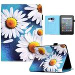 For Amazon Kindle Youth Version 2022 Colored Drawing Stitching Smart Leather Tablet Case(Sunflower)
