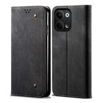 For OPPO Reno9 Pro Denim Texture Leather Phone Case(Black)
