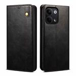 For OPPO Reno9 Pro Oil Wax Crazy Horse Texture Leather Phone Case(Black)