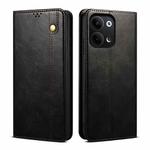 For OPPO Reno9 Oil Wax Crazy Horse Texture Leather Phone Case(Black)