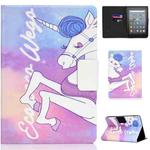 For Amazon Kindle Youth Version 2022 Voltage Colored Drawing Smart Leather Tablet Case(Pink Horse)