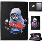For Amazon Kindle Youth Version 2022 Voltage Colored Drawing Smart Leather Tablet Case(Boxing Cat)