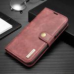 For Huawei P40 Lite DG.MING Crazy Horse Texture Flip Detachable Magnetic Leather Case with Holder & Card Slots & Wallet(Red)