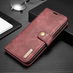 For Galaxy S20+ DG.MING Crazy Horse Texture Flip Detachable Magnetic Leather Case with Holder & Card Slots & Wallet(Red)