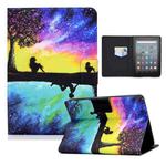 For Amazon Kindle Youth Version 2022 Voltage Colored Drawing Smart Leather Tablet Case(Starry Sky Reflection)