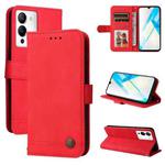 For Infinix Note 12 / G96 Skin Feel Life Tree Metal Button Leather Phone Case(Red)