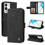 For Infinix Note 12 / G96 Skin Feel Life Tree Metal Button Leather Phone Case(Black)