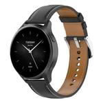 For Huawei Watch Buds/Xiaomi Watch S2 22mm Genuine Leather Watch Band(Black)