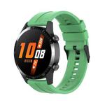 For Huawei Watch 3 Pro New 20mm Silicone Black Buckle Watch Band(Mint Green)