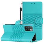 For Xiaomi Redmi 10 2022 Diamond Embossed Skin Feel Leather Phone Case with Lanyard(Blue)