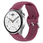 For Xiaomi Watch S2 22mm Solid Color Silicone Watch Band(Wine Red)