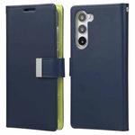 For Samsung Galaxy S23+ 5G GOOSPERY RICH DIARY Crazy Horse Texture Leather Phone Case(Blue)