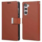 For Samsung Galaxy S23+ 5G GOOSPERY RICH DIARY Crazy Horse Texture Leather Phone Case(Brown)