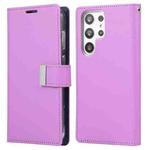 For Samsung Galaxy S23 Ultra 5G GOOSPERY RICH DIARY Crazy Horse Texture Leather Phone Case(Purple)