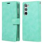 For Samsung Galaxy S23+ 5G GOOSPERY MANSOOR DIARY 9 Card Slots Leather Phone Case(Mint Green)